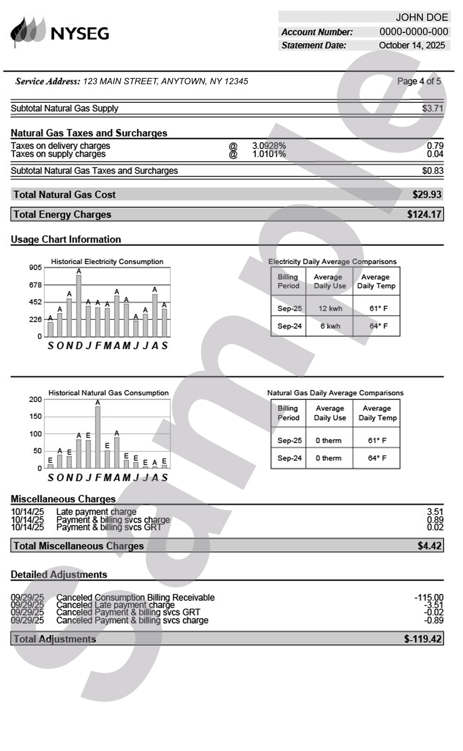 NYSEG Bill Page 4